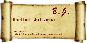 Barthel Julianna névjegykártya